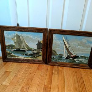 Pair of Vintage Paint by Numbers